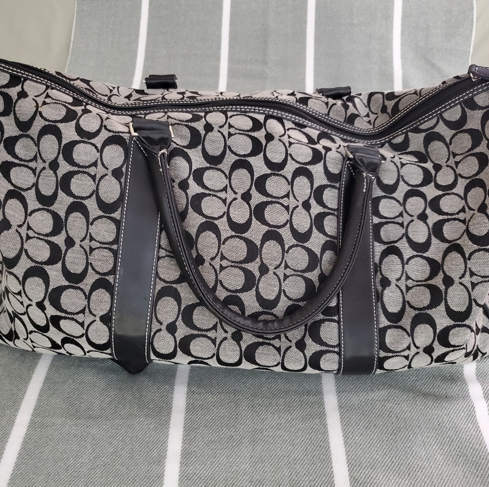 Coach Vintage Signature and Leather Duffle Bag
